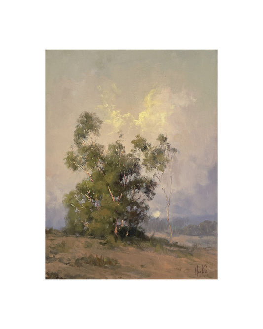 Days End with Rising Moon