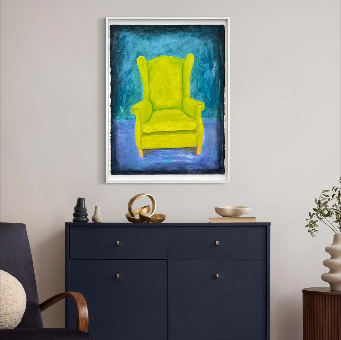 Soft Green Velvet Chair