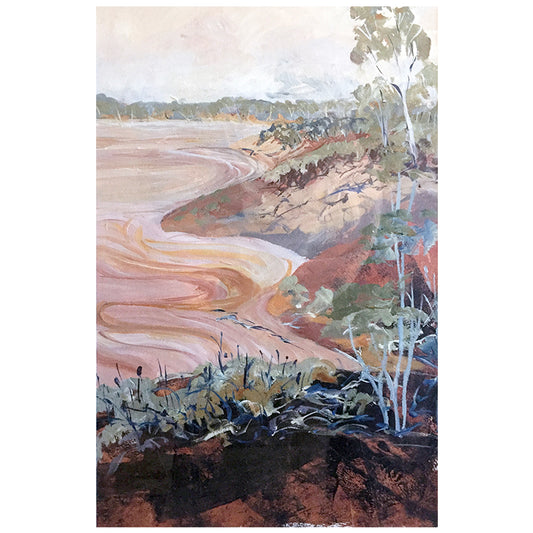 Edge of pink lake