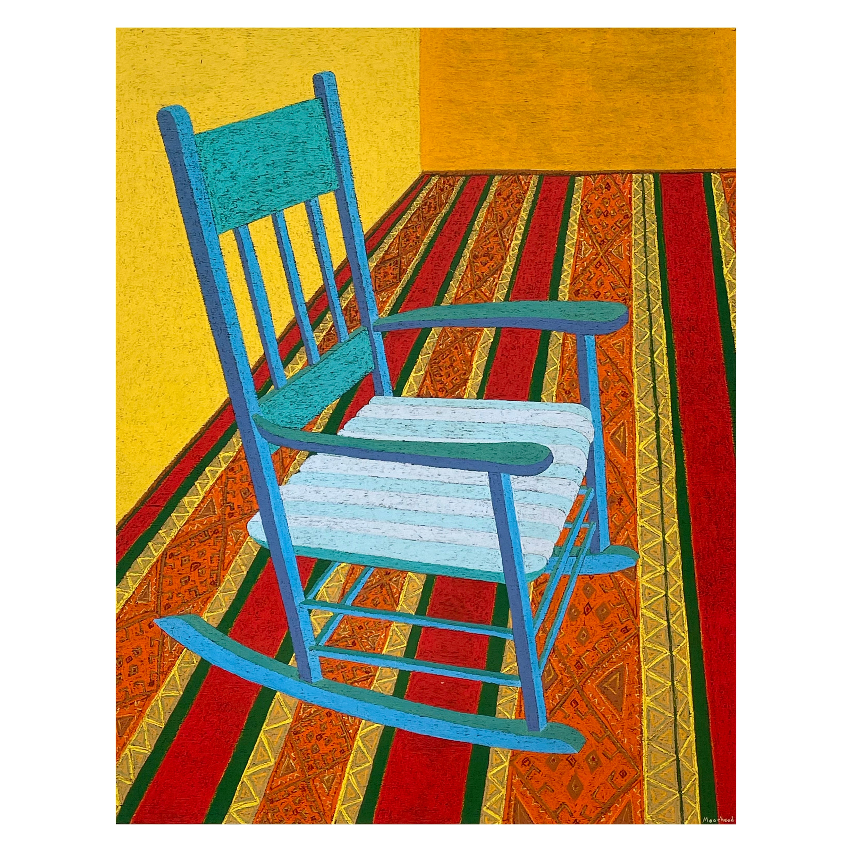 Painted Blue Rocker Big Blue Rocker – The Peisley Street Gallery